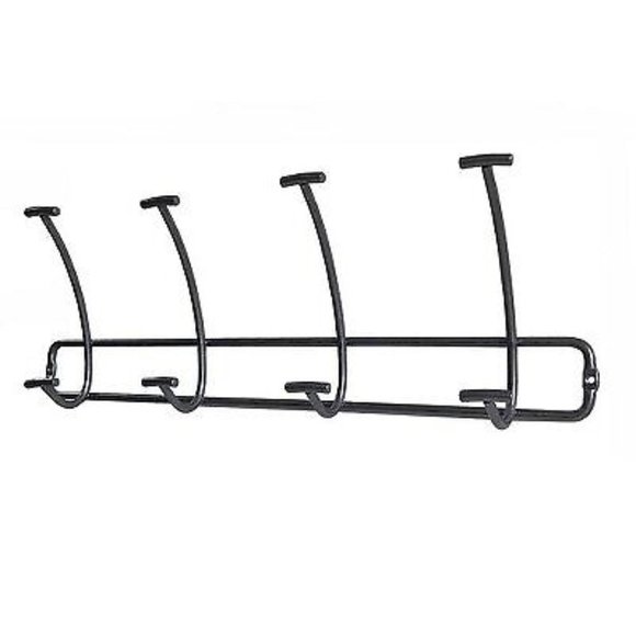 Threshold Bent Wire 4 Hooks Rail Black - Picture 1 of 3